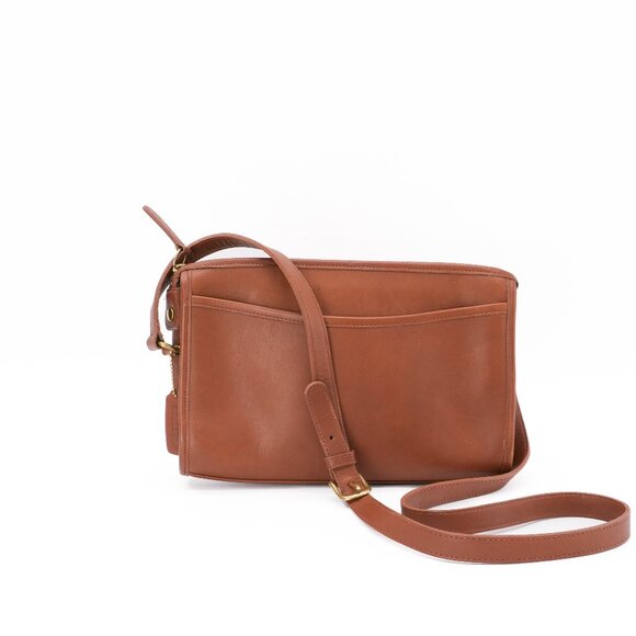 Vintage COACH Purse Taylor Legacy 90s Brown Leather Crossbody Bag USA Made - Picture 4 of 14